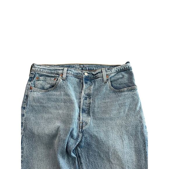 Levi's Premium 501 Men's Blue 93 Straight Leg Jeans Size 34X32 - Picture 4 of 10